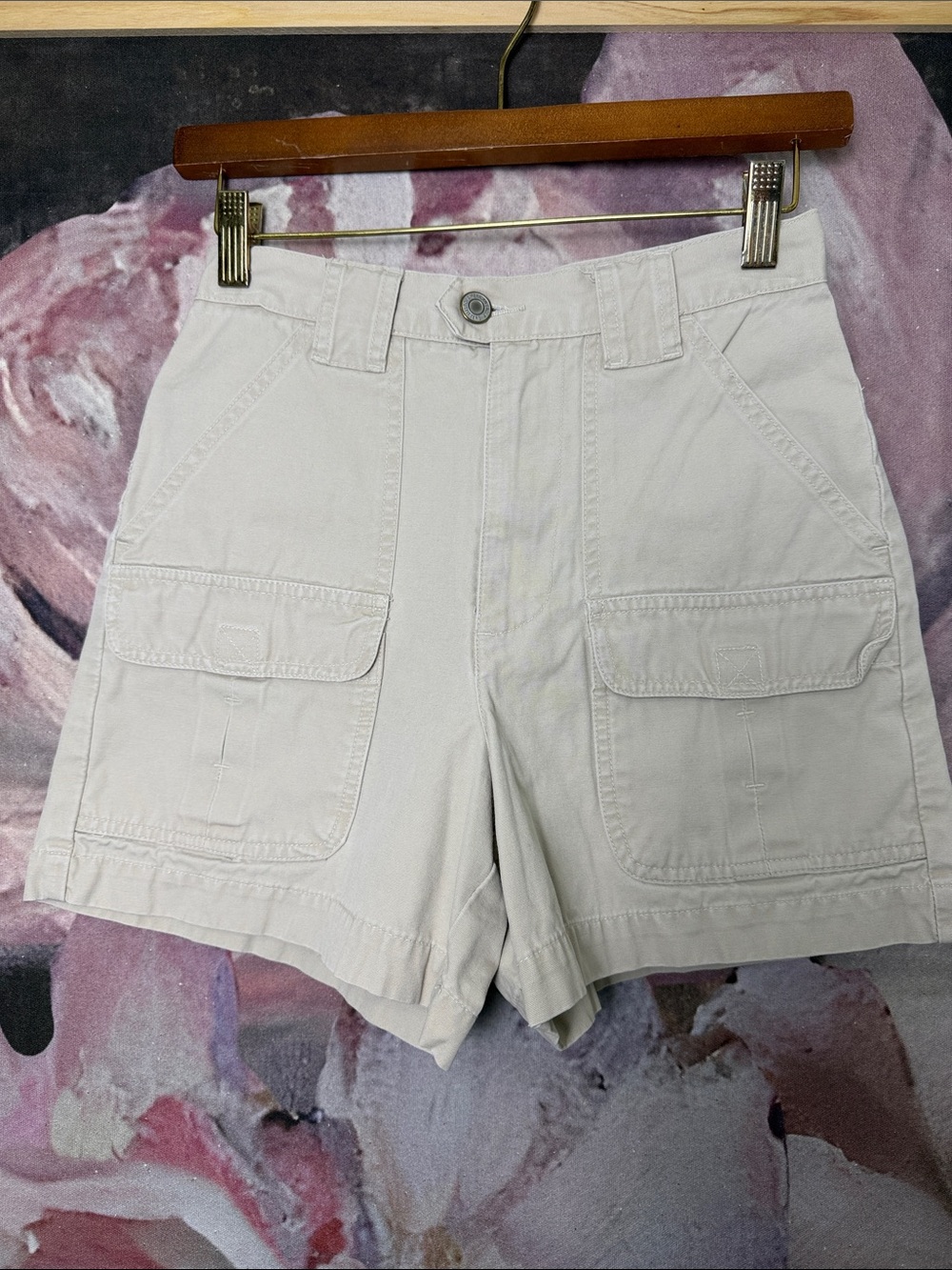 Vintage American Eagle Outfitters Khaki Utility Cargo Shorts
